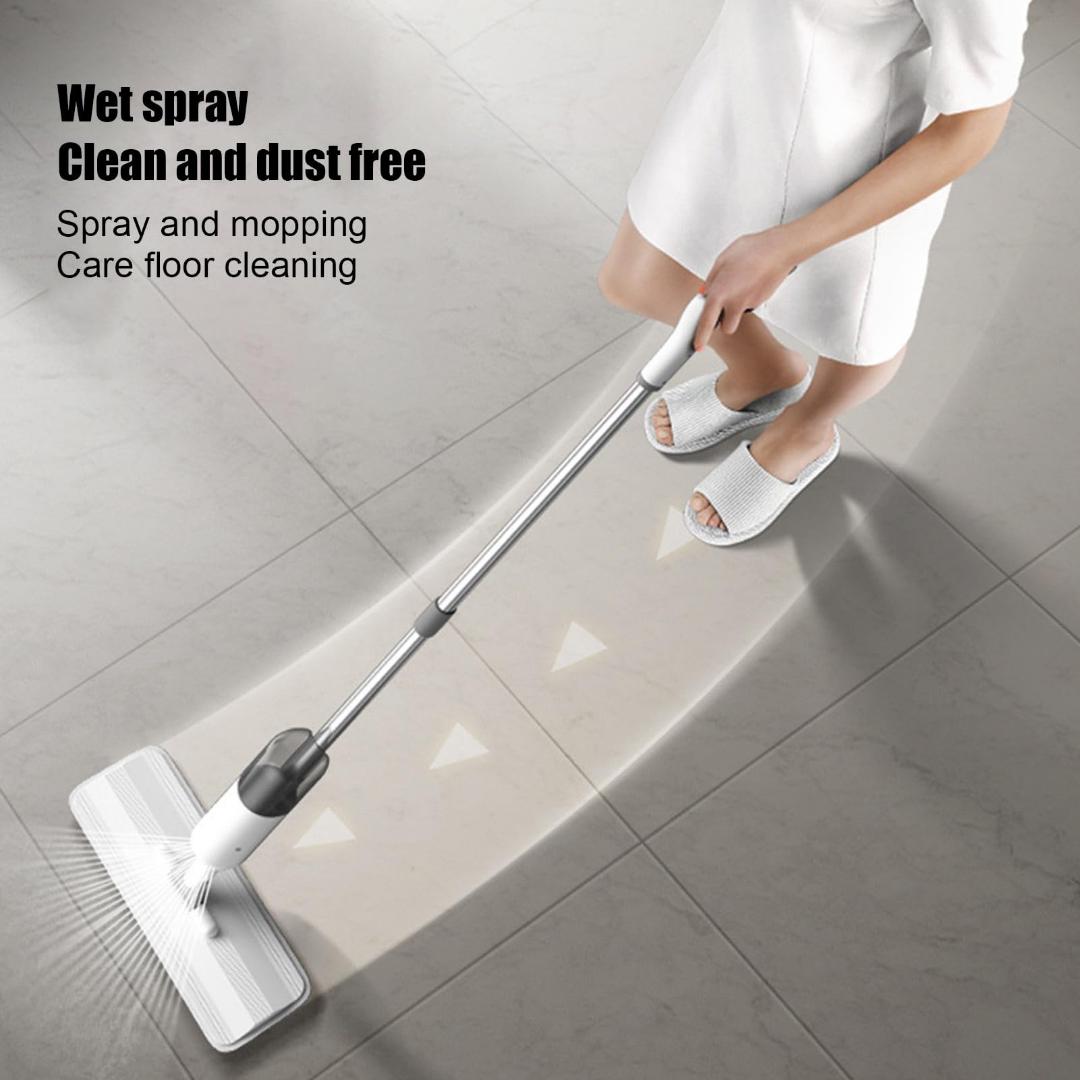 Healthy Spray Mop with Long Handle & Reusable Microfiber Pad | Lightweight Floor Cleaning Tool