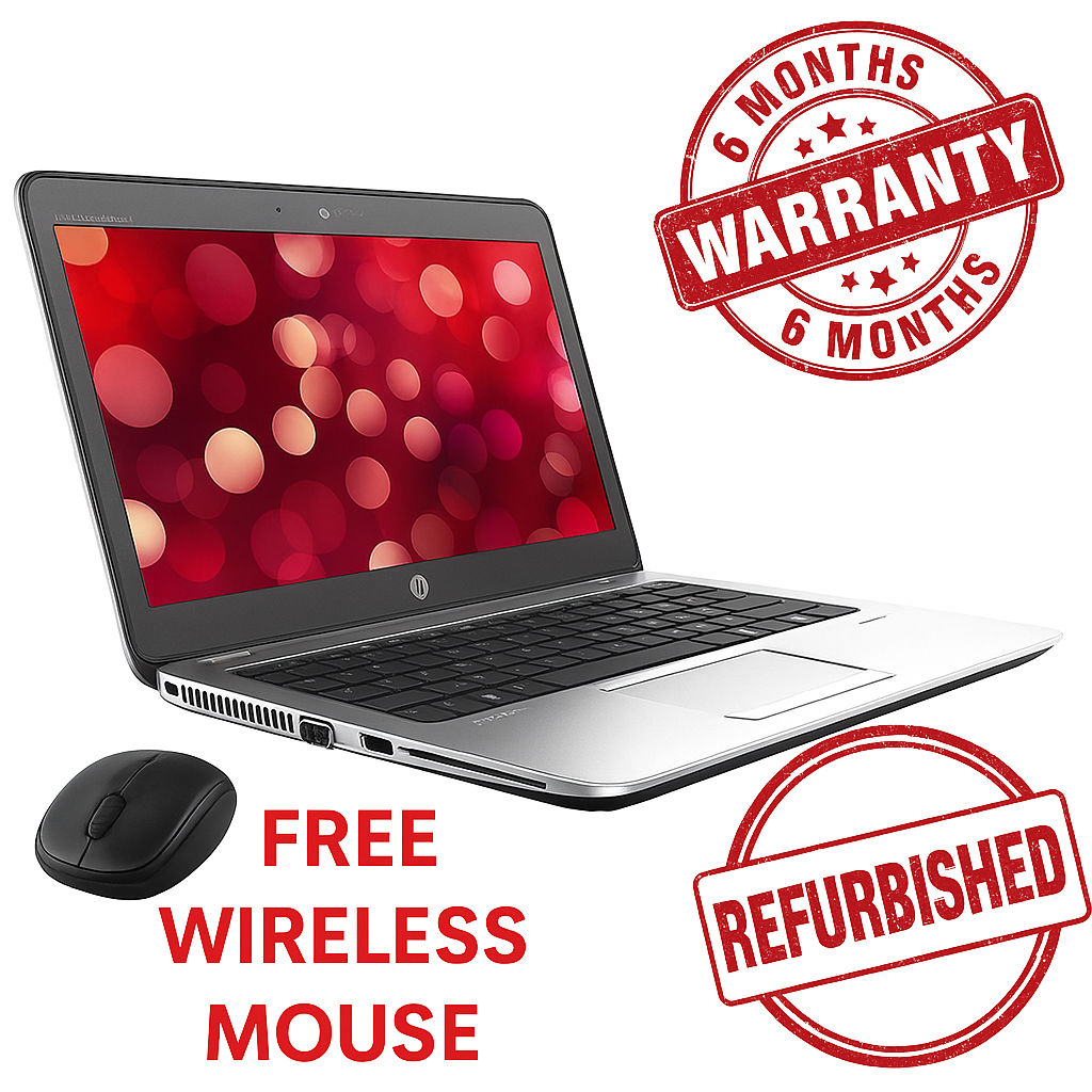 (Anniversary Offer!) HP EliteBook 820 G1 – 12.5" Refurbished Laptop | Core i7 4th Gen, 4GB RAM, 500GB HDD + Free Wireless Mouse