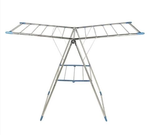 Foldable Clothes Drying Rack – Multi-Layer Laundry Hanger | Indoor & Outdoor Use | Stainless Steel | Space-Saving Clothes Dryer Stand