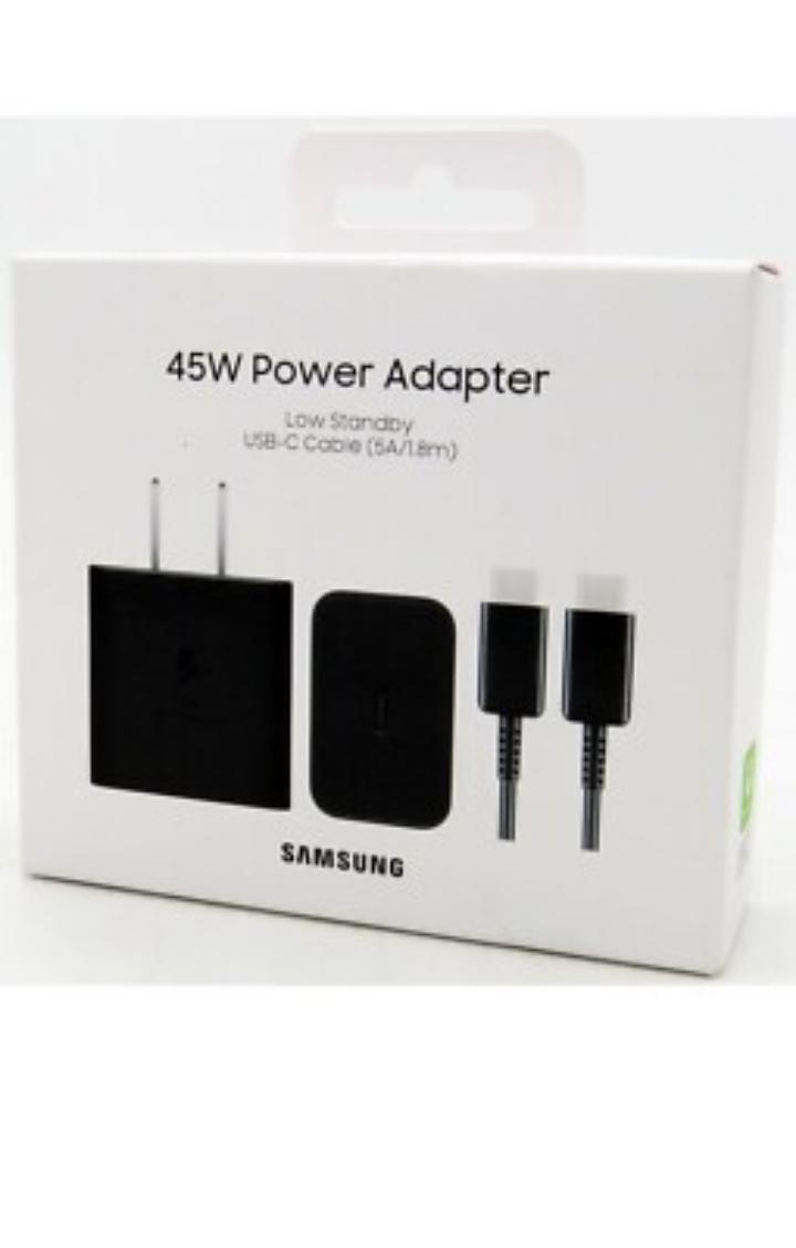 Samsung 45W USB-C PD Adapter with USB-C to USB-C 100W Cable (EP-T4510) – Black