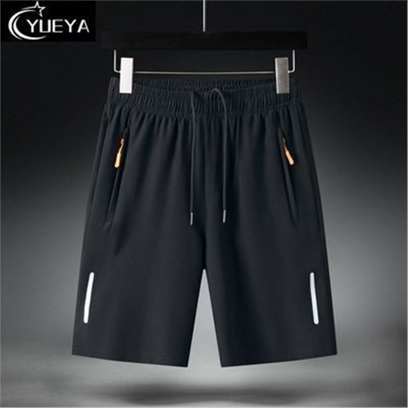 Summer thin ice silk casual five quarter pants men's loose plus size sports shorts quick drying pants