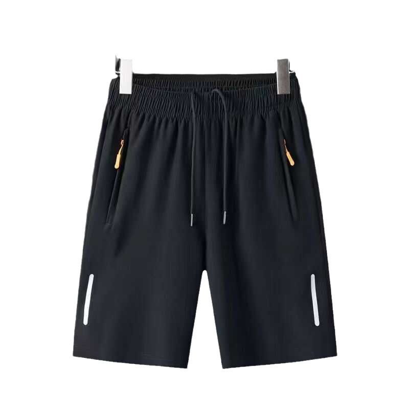 Summer thin ice silk casual five quarter pants men's loose plus size sports shorts quick drying pants
