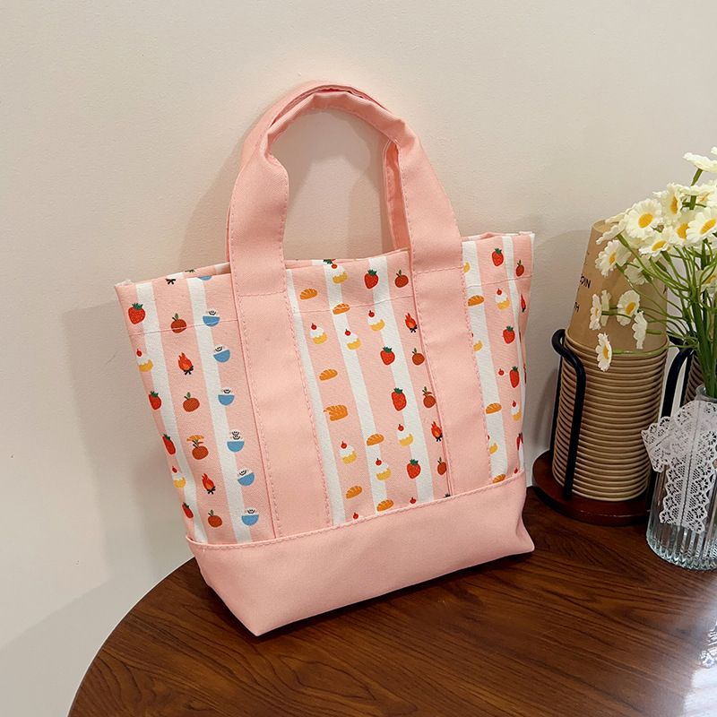 Carrying a bento bag while going out for work, commuting, mom's handbag, cute girl's handbag, and canvas bag