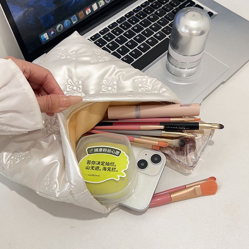 Korean Butterfly Handbag Makeup Bag Skincare Products Wallet Multi functional Large Capacity Storage Bag