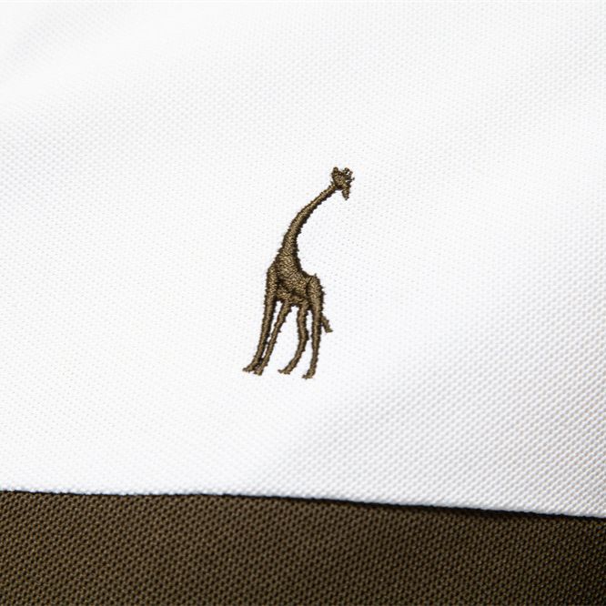 2025 Summer New Product: Deer Embroidered Polo Men's Polo Short Sleeve, T-shirt Splicing V-neck Polo Shirt