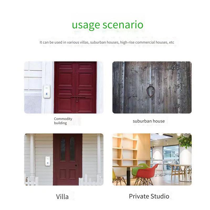 Wireless Smart Doorbell, Plug and Play Home Door Chime with Long Battery Life, Strong Penetration Wireless Signal, Waterproof Door Bell for Home, Office, Shop, Elderly Pager