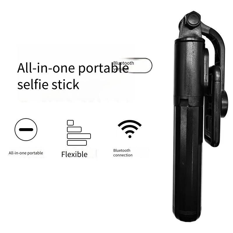 All-in-One Portable Bluetooth Selfie Stick with Tripod, Foldable Extendable Phone Selfie Holder with Wireless Remote, Universal for iPhone & Android, for Live Stream, Vlog, Photography