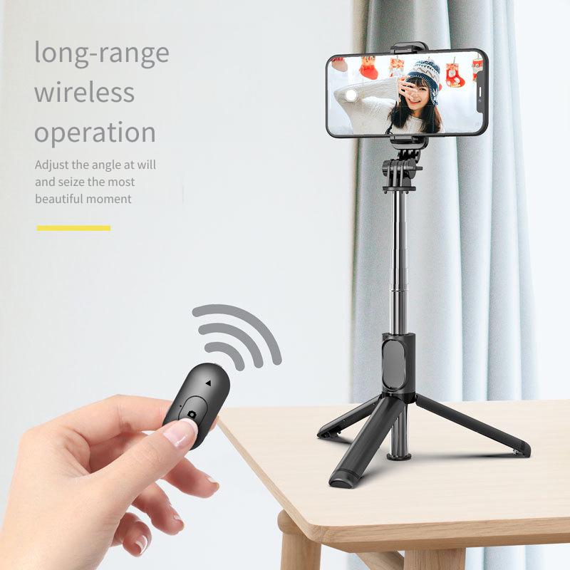 TOKQI mobile selfie stick Bluetooth remote control live selfie device Integrated tripod Portable desktop stand