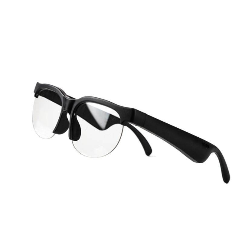 Smart Glasses with Bluetooth Headset, Anti-Blue Light Lens Open-Ear Wireless Audio Glasses, Hands-Free Call Music Glasses for Driving, Office, Sports, Compatible with iOS & Android