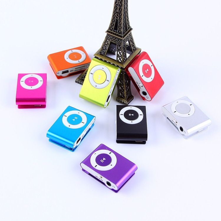 Metal card insertion sports MP3 player without screen button run. Travel player