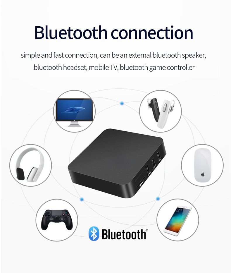 MXQPRO 4K set-top box RK3228A network player High definition TV box Android system memory 8GB+128GB
