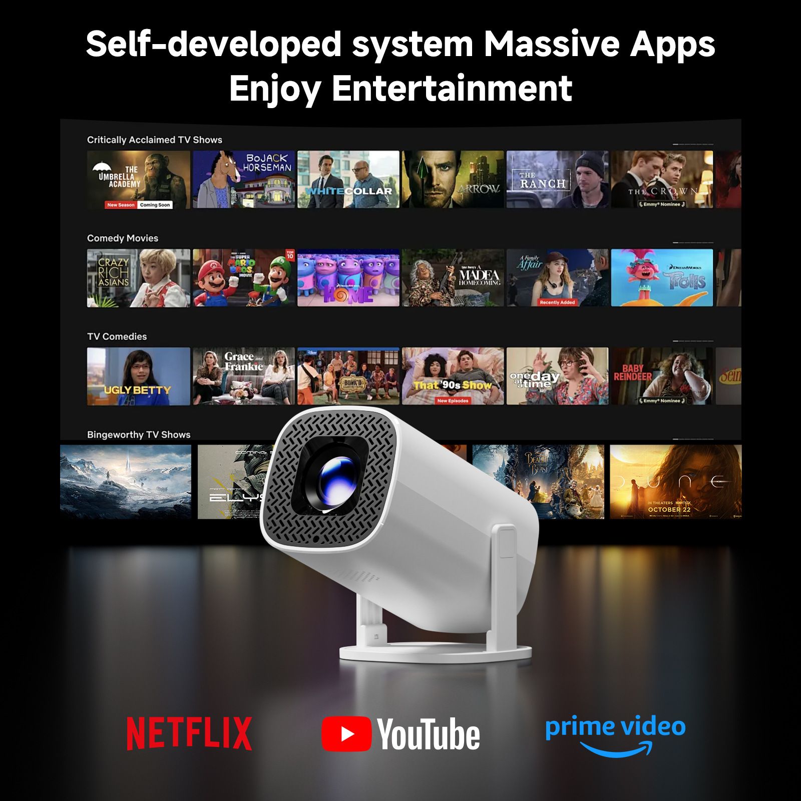 Flagship P30PRO Ultra HD Projector 4K Android 1080P 1280 * 720P Home Giant Screen Cinema Outdoor Projector