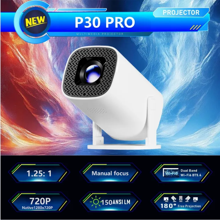 Flagship P30PRO Ultra HD Projector 4K Android 1080P 1280 * 720P Home Giant Screen Cinema Outdoor Projector