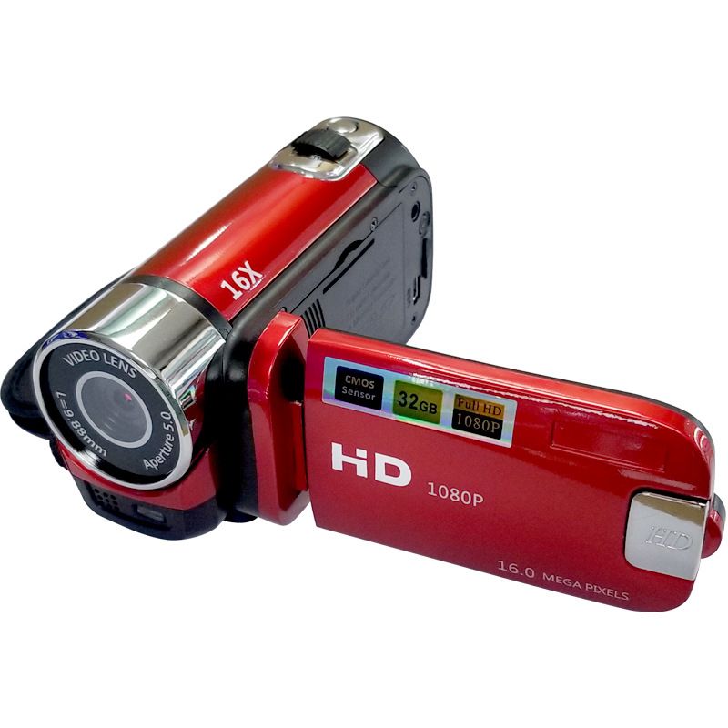 Full HD 1080P Digital Video Camera, 16X Zoom Handheld Camcorder, 16.0 Megapixels Portable DV Recorder for Home Travel, Student Entry-level Vlogging Camera
