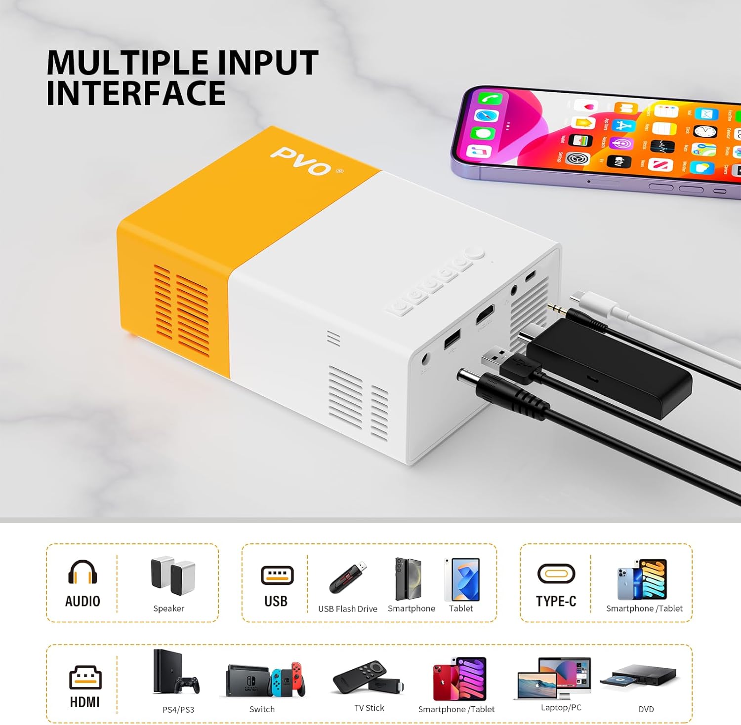 [Christmas Offer]New YG300 projector Home giant screen cinema Advanced intelligent systems Portable travel projector