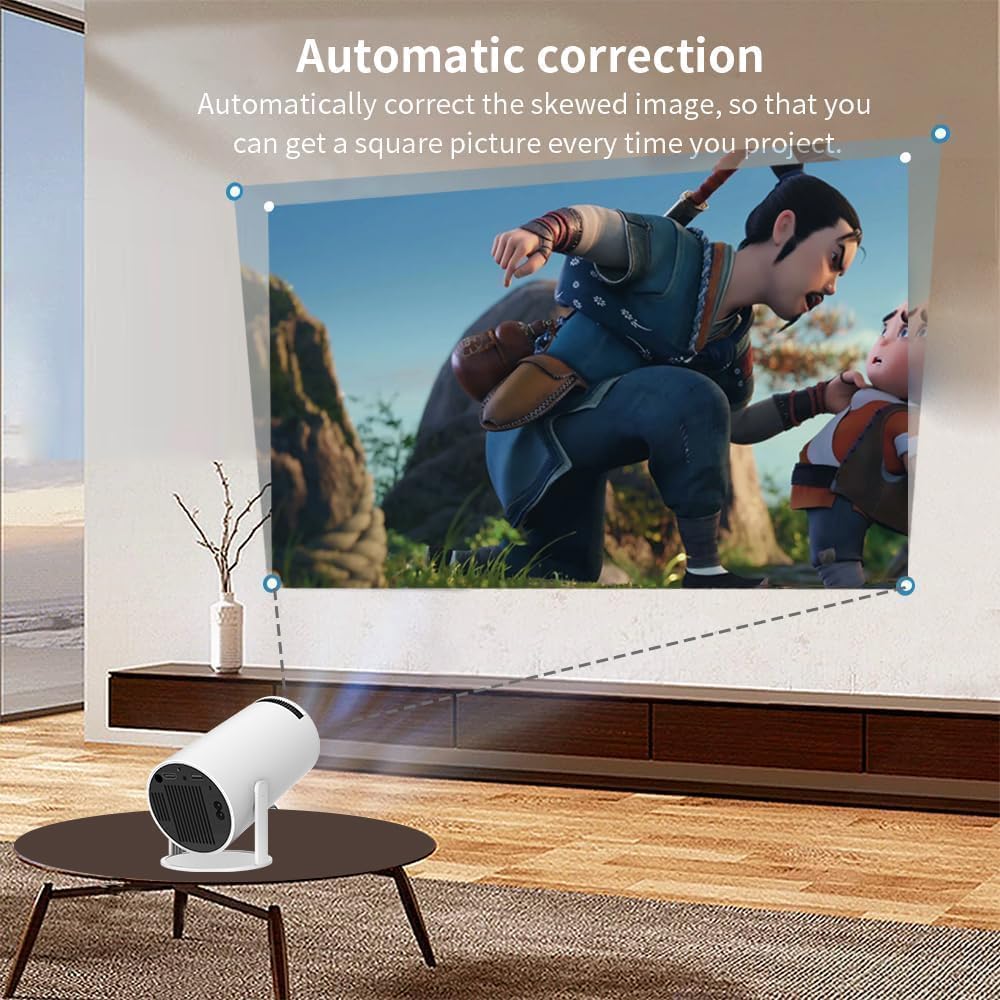Divine Source HY300 PRO+ 2025 | 1080P Full HD WiFi Projector with Android 11.0 – 12000 Lumens Portable Home Theater & Outdoor Movie Projector | Screen Mirroring for iOS/Android | Gaming Compatible