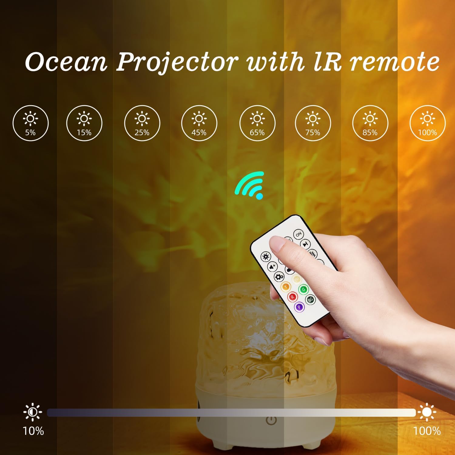YunLone Ocean Wave Projector Galaxy Light Projector 16 Colors 30 Lighting Modes with Bluetooth Speaker, Mood Light Ceiling Lights Projector, Ambient Lights Night Room Light for Bedroom/Party/Game Room
