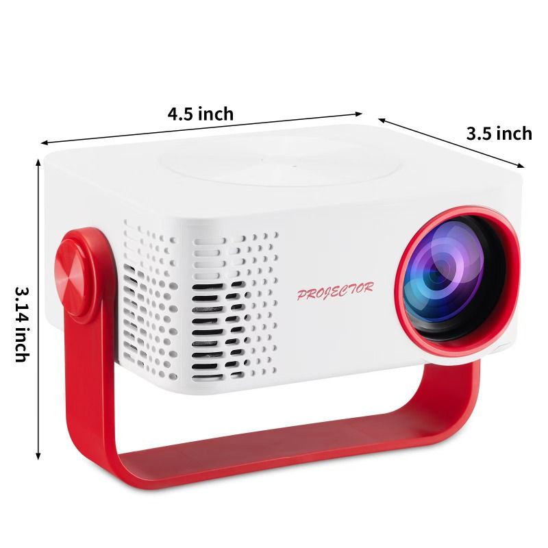 Mini Projector,  2025 Upgraded 15000Lumen Projector, 360° rotating, Auto Keystone, 50% Zoom, Portable Projectors 1080P Full HD Supported, Compatible with iOS/Android/TV Stick/HDMI/USB/Switch