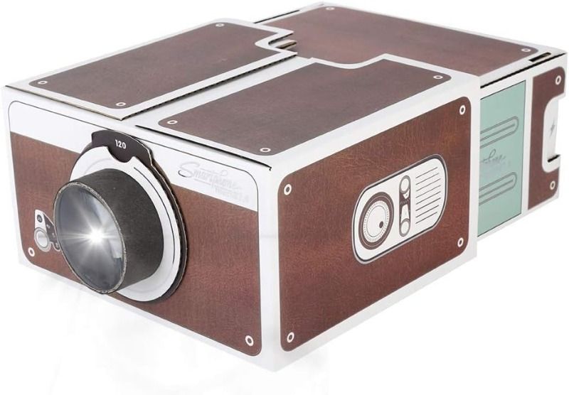 Home Projector Mini Projector DIY Smartphone Projector 2.0 & Entertainment Device, Portable Smart Projector Phone Projector Home Theater Projector for Projector for Android