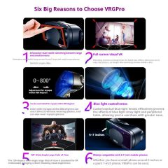 VR Headset Compatible with iPhone & Android Phone-Virtual Reality Headsets Google Cardboard -Mini Exquisite Light Weight- Comfortable New 3D VR Glasses(VR4.0 VR BOX, 1 PACK)