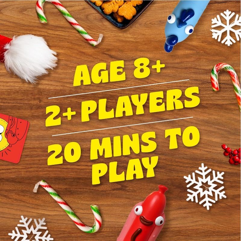 Chicken vs Hotdog – Hilarious Flip Challenge Party Game for Families, Kids & Adults | Fun Game for 2–10 Players | Includes Bonus Cards & Fast-Paced Fun for Christmas