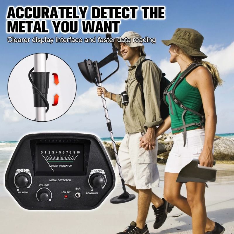 Detector for Adults Professional, All Metal/DLSC High Sensitivity Lightweight Waterproof Adjustable Gold Detector for Beach Backyard Search for Treasure,