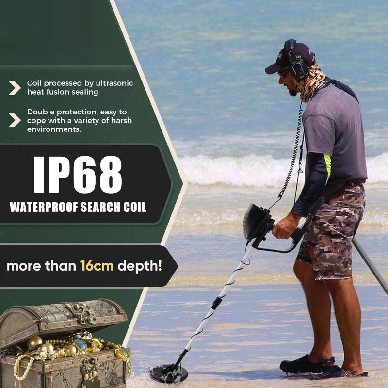 Underground metal detector, detection instrument, archaeological treasure hunting device