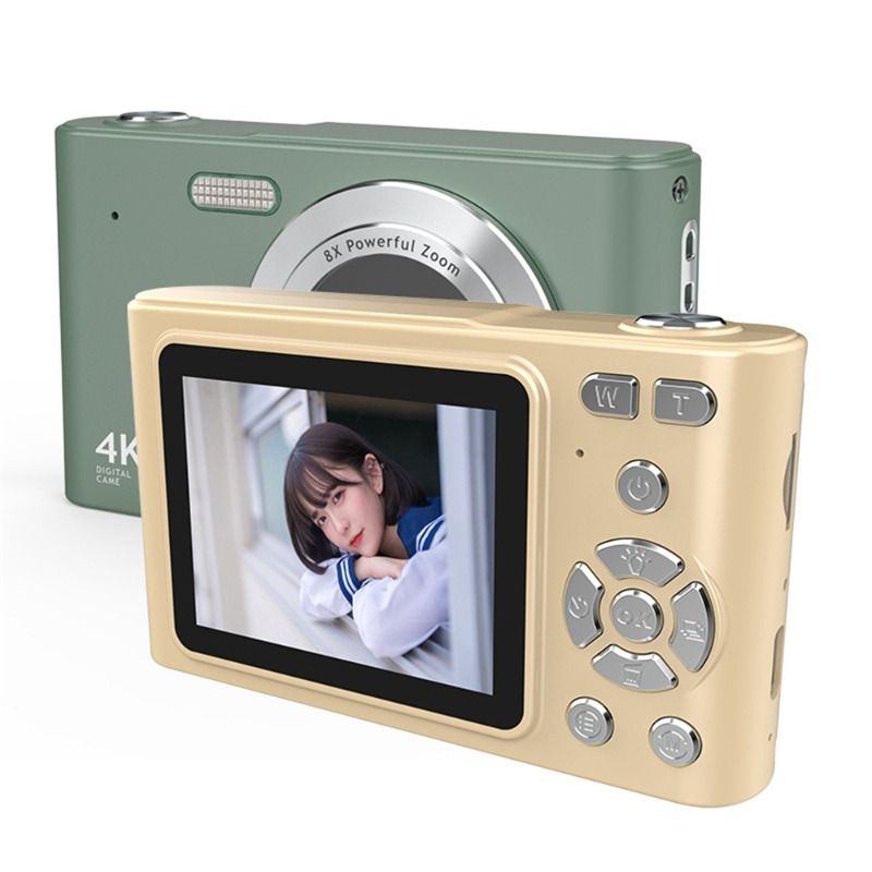 【 Standard 32GB memory card 】 4K high-definition portable digital camera CCD camera for taking photos, recording videos, campus travel vlogs, portable camera (with accessories included)