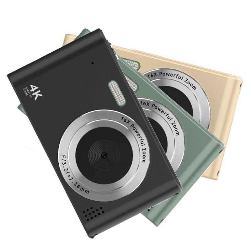【 Standard 32GB memory card 】 4K high-definition portable digital camera CCD camera for taking photos, recording videos, campus travel vlogs, portable camera (with accessories included)