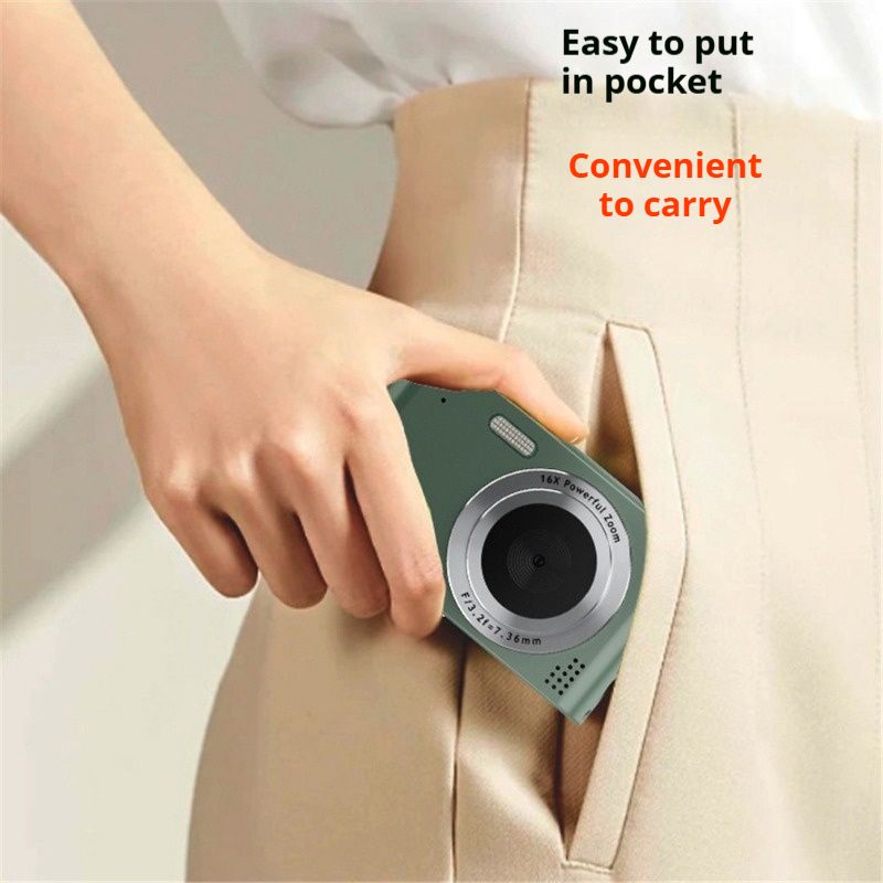 【 Standard 32GB memory card 】 4K high-definition portable digital camera CCD camera for taking photos, recording videos, campus travel vlogs, portable camera (with accessories included)