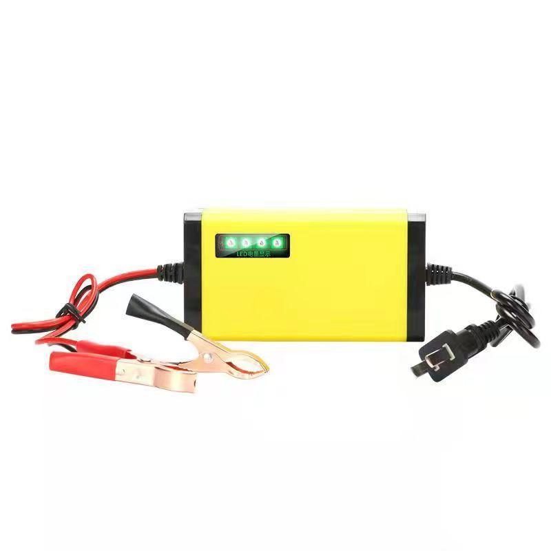 (Round-headed plug)12V2A repair type LCD display, battery, charger, automobile, motorcycle lead-acid battery