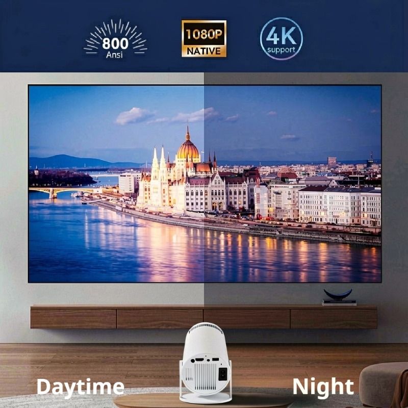X7AD Google TV Smart Projector, 1080P HD Portable Projector with Auto Focus & Keystone, 5G/2.4G WiFi Home Theater Projector