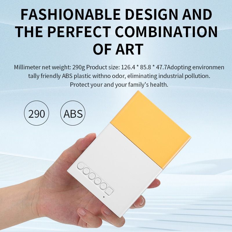 Mini Portable Screenless TV Projector, 1080P Supported, Wired/Wireless Phone Screen Mirroring, for Home, Student Dorm, Teaching, Camping