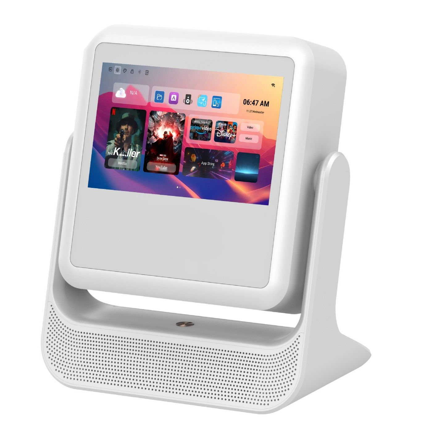 Flagship 360 ° Rotating Intelligent Touch Projector, Dual Screen, Android System Bluetooth WIFI. Suitable for home theaters, dormitories, offices, and teaching
