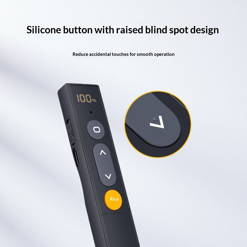 Plug-and-Play Digital Display Laser Presentation Clicker, PPT Remote Control with Page Up/Down, Laser Pointer, Window Switch, for Teaching, Meeting, Speech