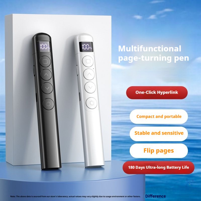 180 Days Battery Life Digital Display Laser PPT Clicker, Plug-and-Play Presentation Remote with Laser Pointer, for Teaching, Meeting, Speech