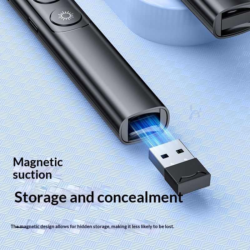 180 Days Battery Life Digital Display Laser PPT Clicker, Plug-and-Play Presentation Remote with Laser Pointer, for Teaching, Meeting, Speech