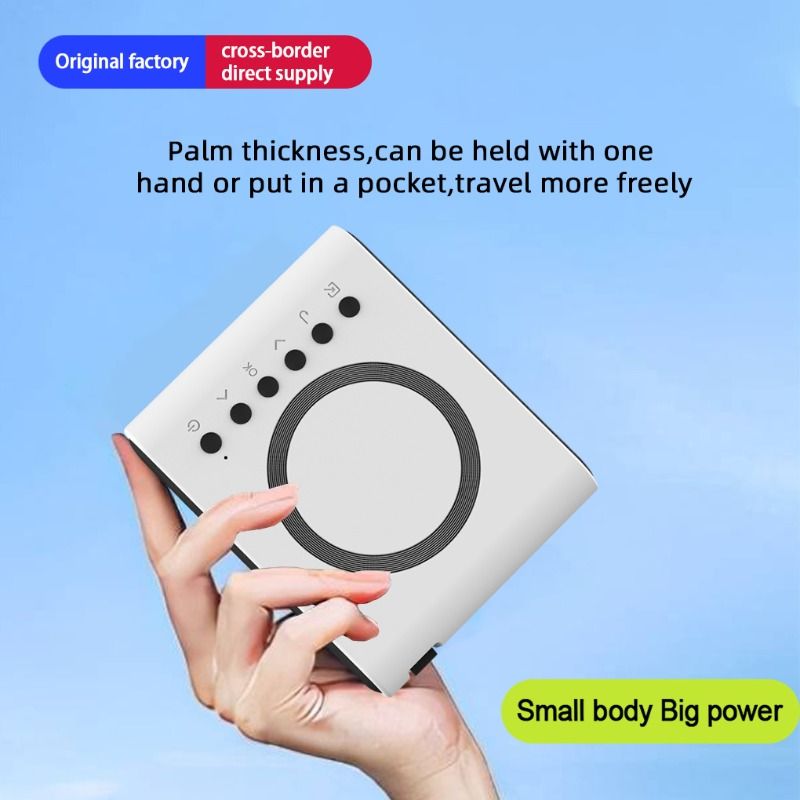 Palm-Thickness Mini Projector, One-Handed Hold, Small Body Big Power, Portable for Home Theater, Dorm, Camping, Cross-Border Supply