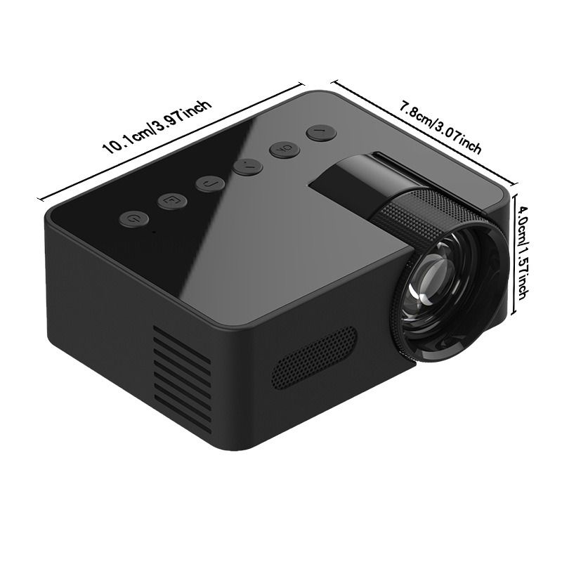 Portable Projector 1080P Full HD Mini Home Cinema Projector Suitable for iOS and Android Wireless Projection, Handheld Portable, Suitable for Home, Dormitory, Camping