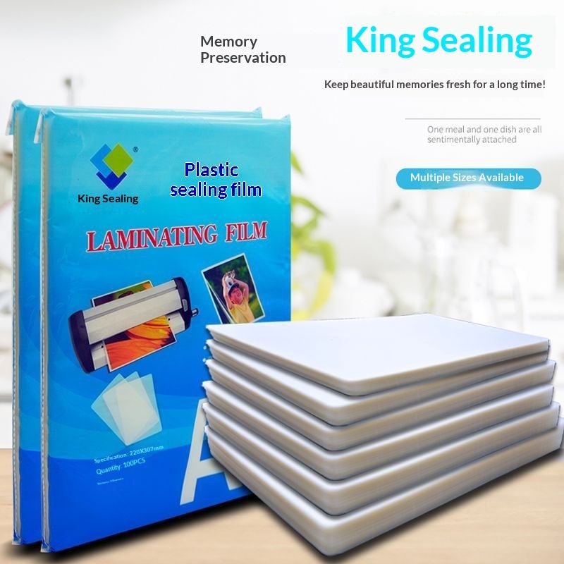 【100 sheets】Multi-size Photo Laminating Film (A4/A3/3"/5"/6"/8") , Transparent Waterproof Anti-scratch Thermal Lamination Film for Photos, Documents & Cards,