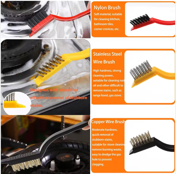 11-piece Hard Bristle crevice cleaning brush set, suitable for kitchens, bathrooms, corners, tile crevices, sinks, cups, teapots, bottles, blenders,
