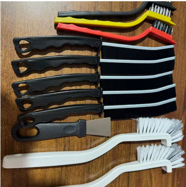 11-piece Hard Bristle crevice cleaning brush set, suitable for kitchens, bathrooms, corners, tile crevices, sinks, cups, teapots, bottles, blenders,