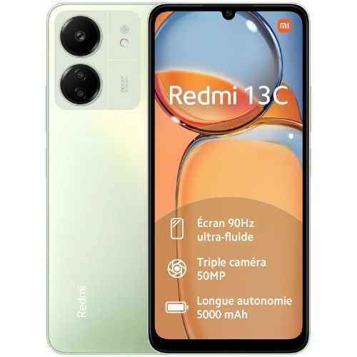Refurbished Redmi 13C 8GB RAM + 256GB ROM 50MP+8MP Camera 5000mAh (Dual SIM) Android Smartphones/ Mobile Phones