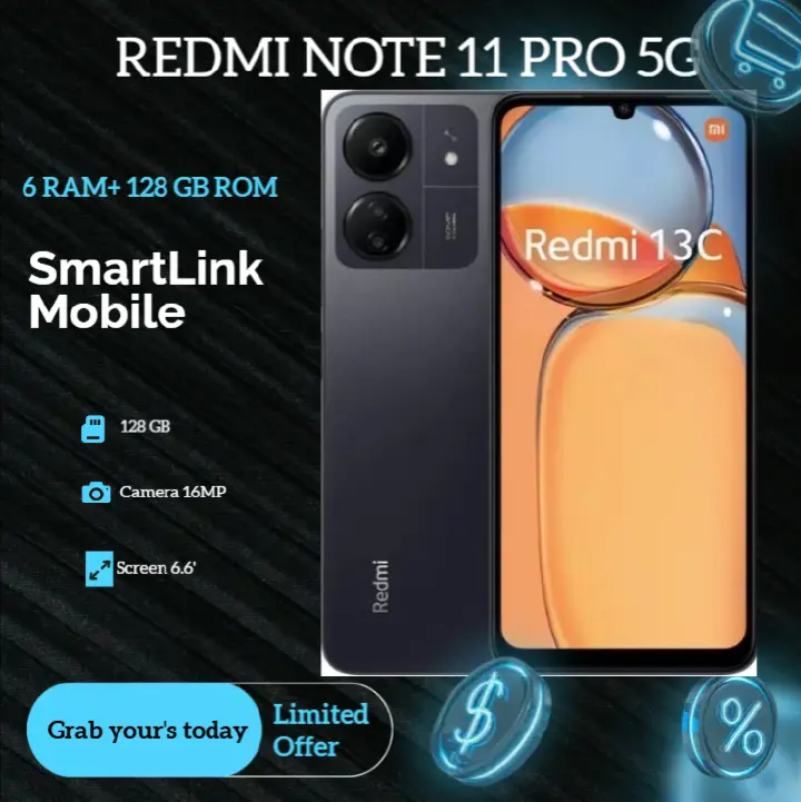 Refurbished Redmi 13C 8GB RAM + 256GB ROM 50MP+8MP Camera 5000mAh (Dual SIM) Android Smartphones/ Mobile Phones