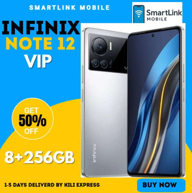 Refurbished Infinix Note 12 VIP 8GB RAM + 256GB ROM 108MP+16MP Camera 4500mAh 120W Fast Charging (Dual SIM) Android Smartphone