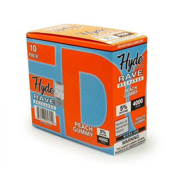 Hyde Edge VAPE – 4000 Puffs, Rechargeable Disposable E-Cigarette, 5% Nicotine, Assorted Flavors – Offer Per Piece