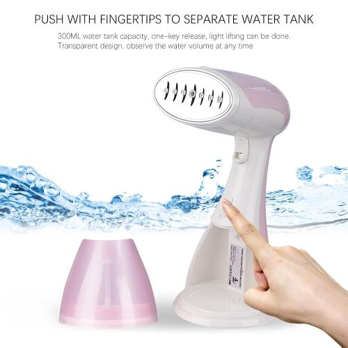 Portable Handheld Fabric and Garment Steamer, Iron Press, Wrinkle Remover. With Lint Remover & Fabric Brush. 300ml Water Tank Capacity. 1500W.