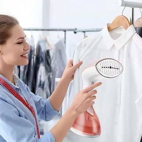 Portable Handheld Fabric and Garment Steamer, Iron Press, Wrinkle Remover. With Lint Remover & Fabric Brush. 300ml Water Tank Capacity. 1500W.