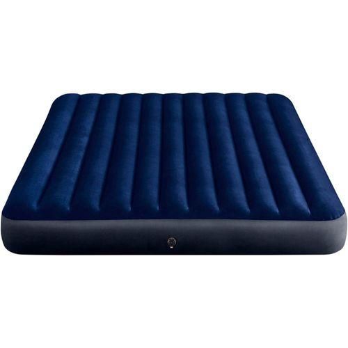Intex Portable and Inflatable Standard Downy Air Mattress: Fiber-Tech - 10" - Twin(3x6), ( 4x6), Queen( 5x6), King(6x6). For Use at Home, Camping, Travelling, for Guests. + 1 Free Pump.