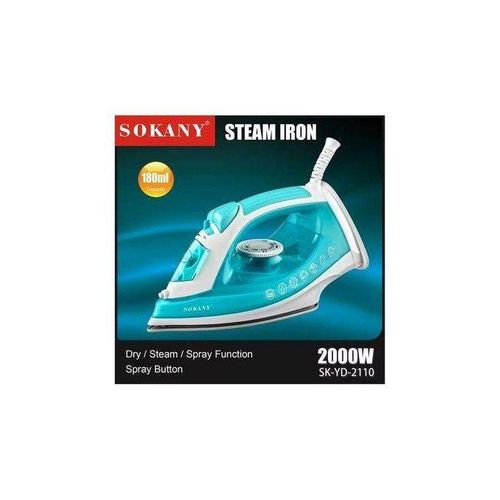 2000W Electric Steam Iron For Clothes. Fast Heating Iron With Ceramic Coating Soleplate, Adjustable Thermostat Dial & Spray Mist. Self-Cleaning Iron For Clothes At Home Or Office.